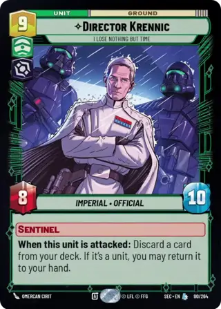 Director Krennic, I Lose Nothing But Time