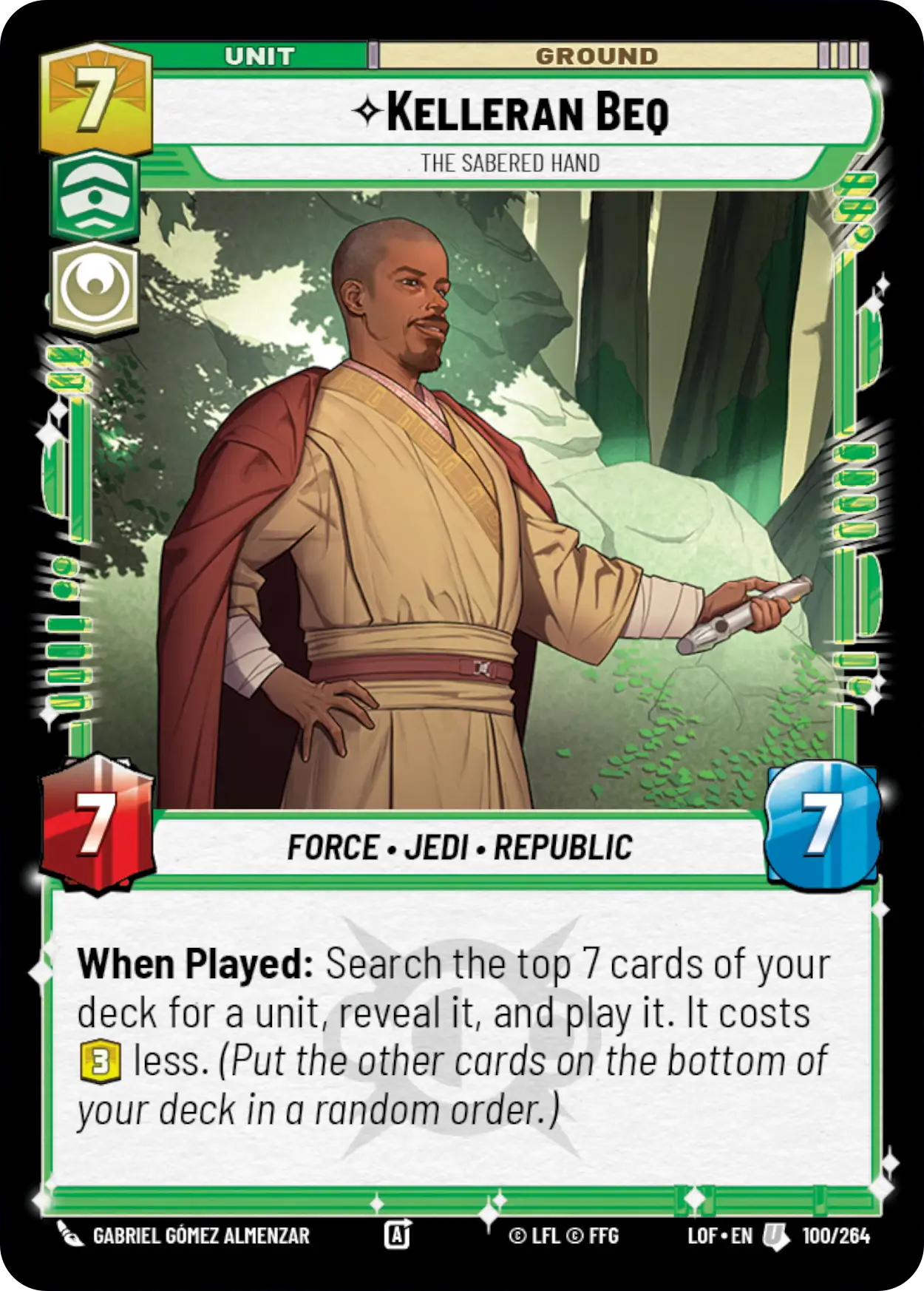 Kelleran Beq, The Sabered Hand