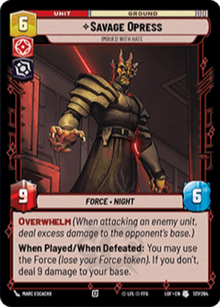 Savage Opress, Imbued With Hate