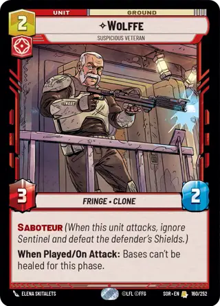 Wolffe, Suspicious Veteran