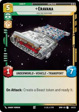 Eravana, Hauling Rathtars