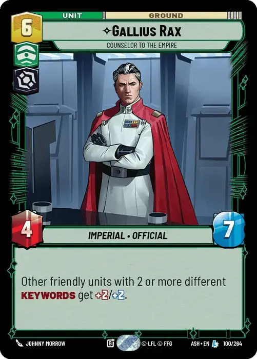 Gallius Rax, Counselor To The Empire