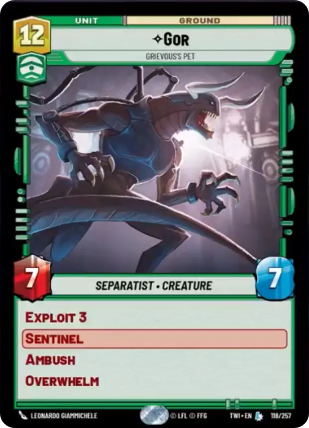 Gor, Grievous's Pet