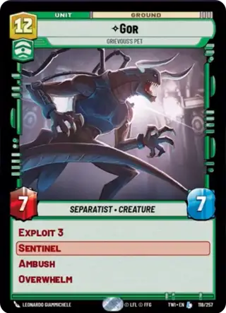 Gor, Grievous's Pet
