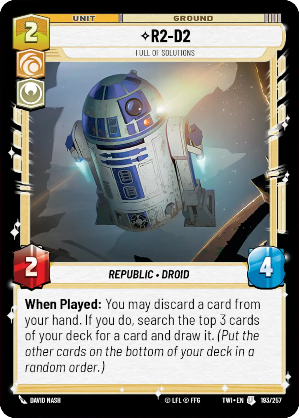 R2-D2, Full of solutions