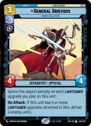 General Grievous, Trophy Collector
