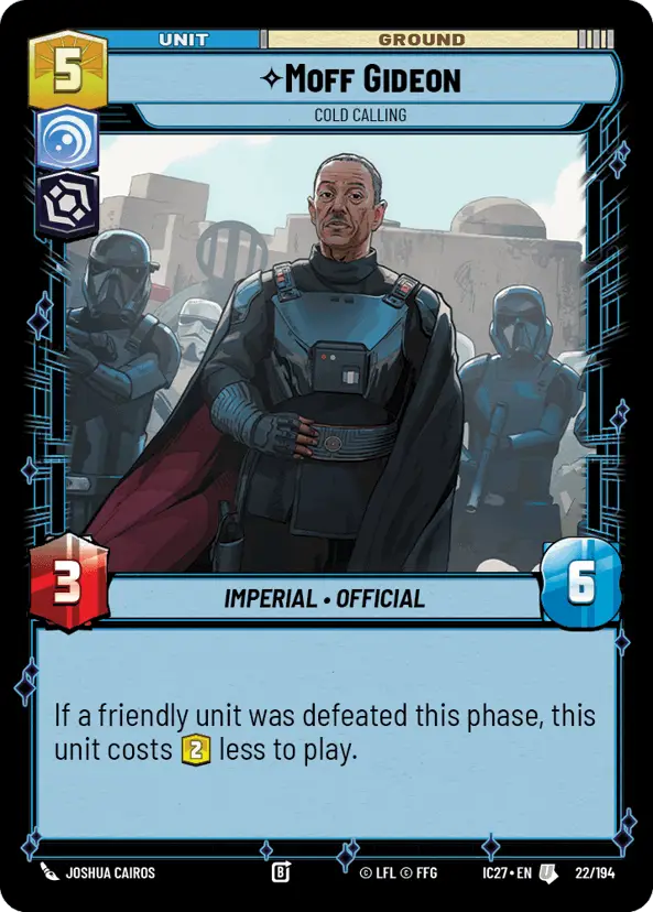 Moff Gideon, Cold Calling