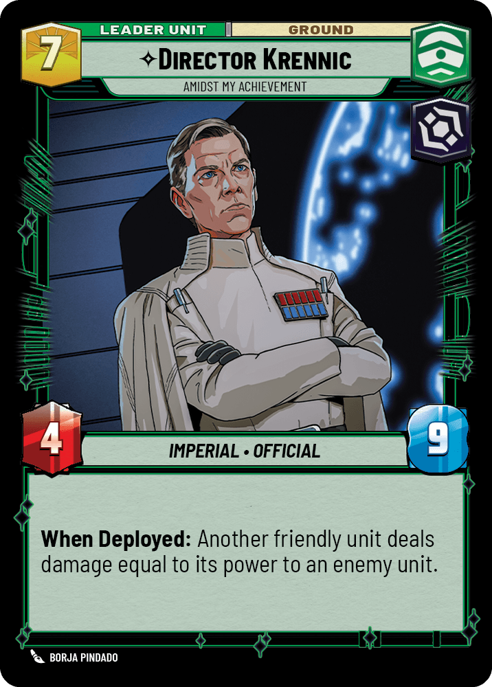 Director Krennic, Amidst my achievement