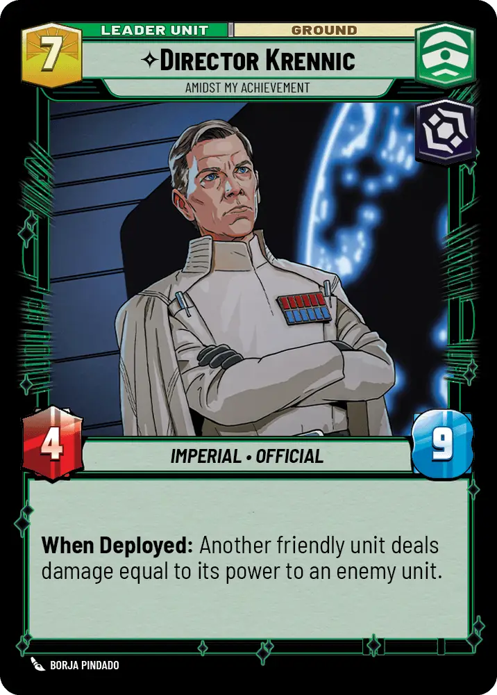 Director Krennic, Amidst my achievement