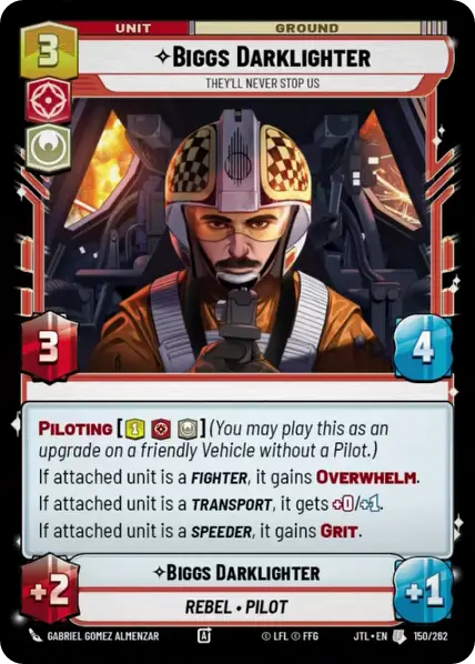 Biggs Darklighter, They'll never stop us