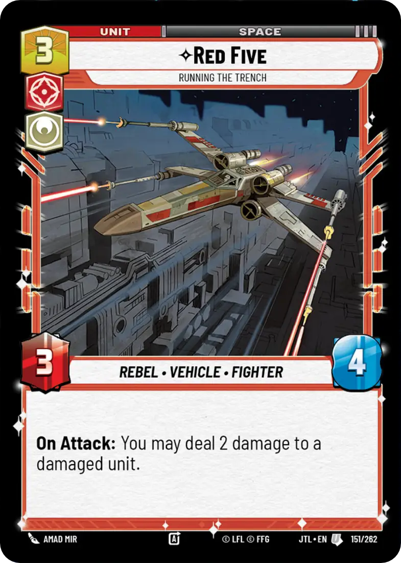 Red Five, Running the Trench