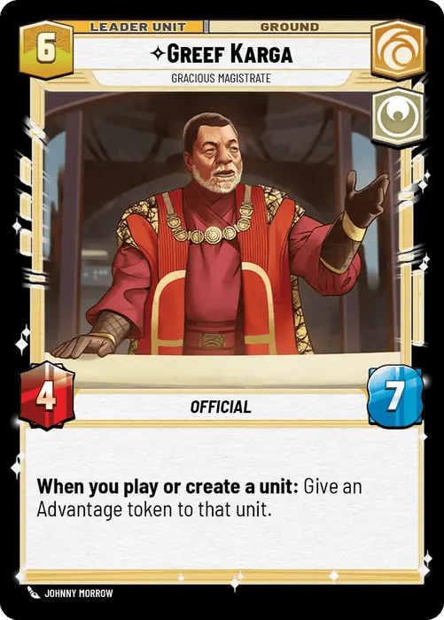 Greef Karga, Gracious Magistrate