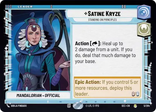 Satine Kryze, Standing on Principles