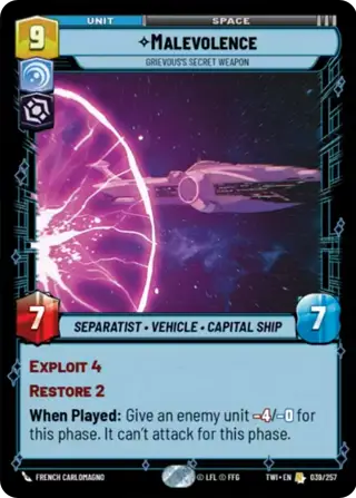 Malevolence, Grievous's Secret Weapon
