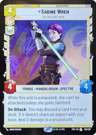 Sabine Wren, You can count on me