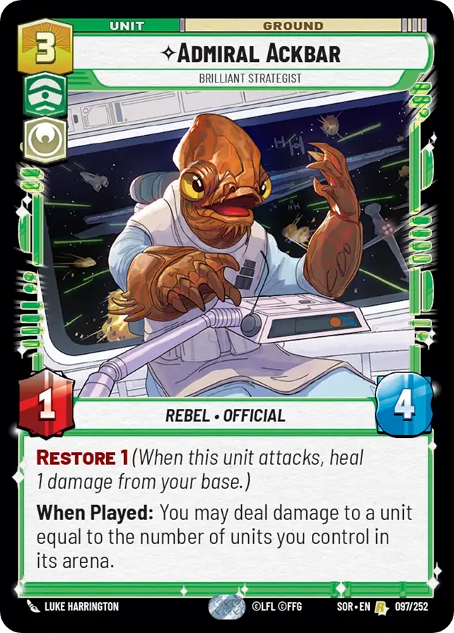 Admiral Akbar, Brilliant Strategist