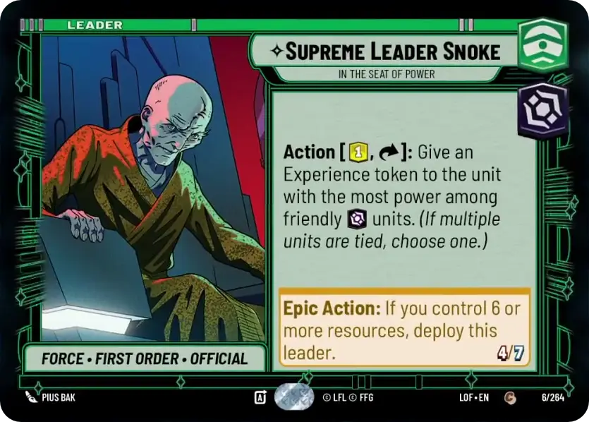 Supreme Leader Snoke, In the Seat of Power