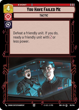 You Have Failed Me
