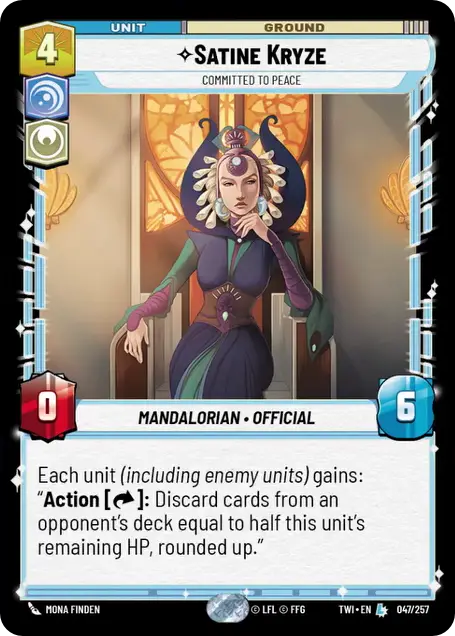 Satine Kryze, Committed to Peace