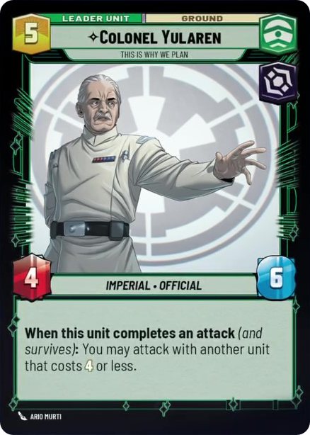 Colonel Yularen, This is why we plan