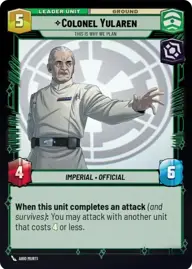 Colonel Yularen, This is why we plan