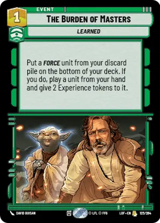 The Burden Of Masters