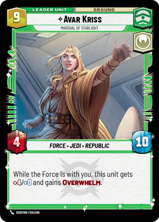 Avar Kriss, Marshall Of Starlight Unit