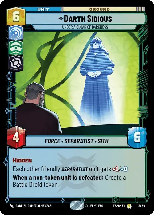 Darth Sidious, Under A Cloak Of Darkness