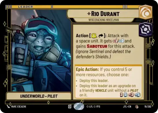Rio Durant, Wisecracking Wheelman