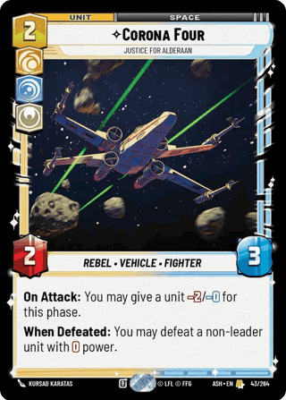 Corona Four, Justice For Alderaan
