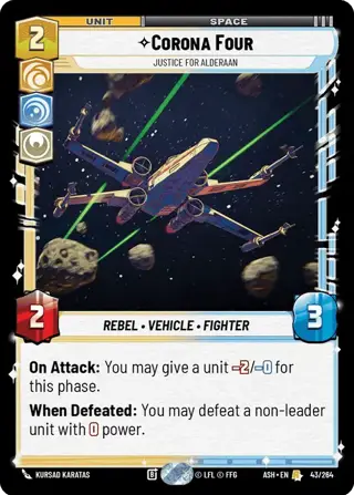 Corona Four, Justice For Alderaan