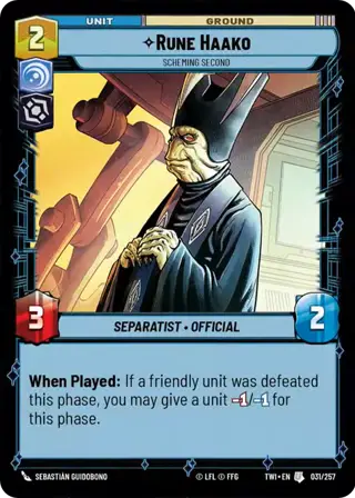 Rune Haako, Scheming Second