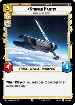 Stinger Mantis, Where are we going?