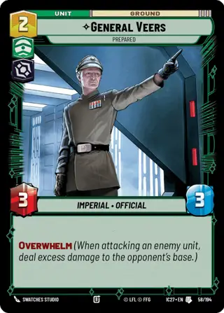General Veers, Prepared