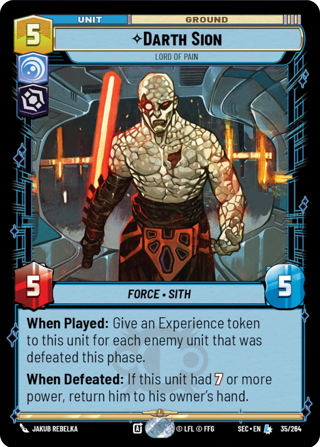 Darth Sion, Lord Of Pain