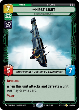 First Light, Threatening Elegance