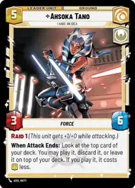 Ahsoka Tano, I have an idea