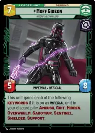 Moff Gideon, Indomitable Warlord