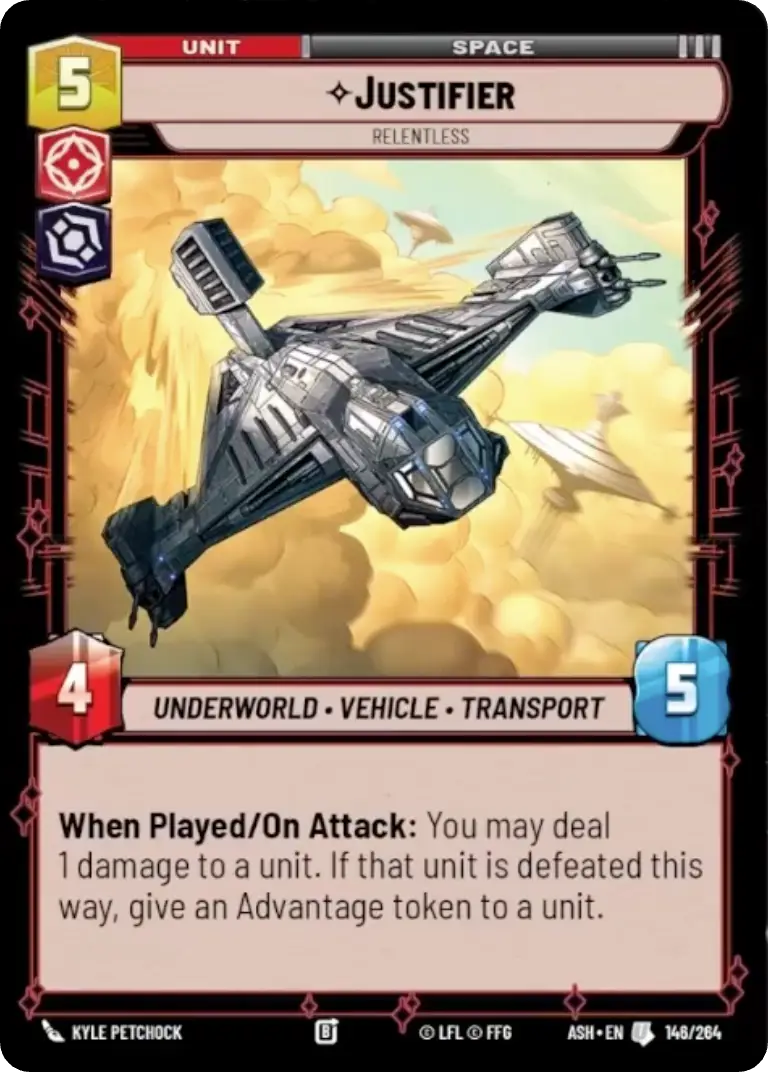 Justifier, Relentless