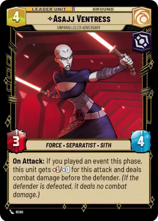 Asajj Ventress, Unparalleled Adversary Unit