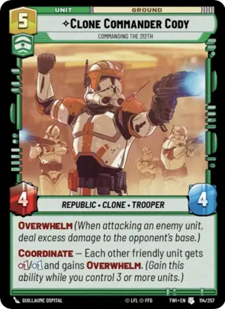 Clone Commander Cody, Commanding the 212th