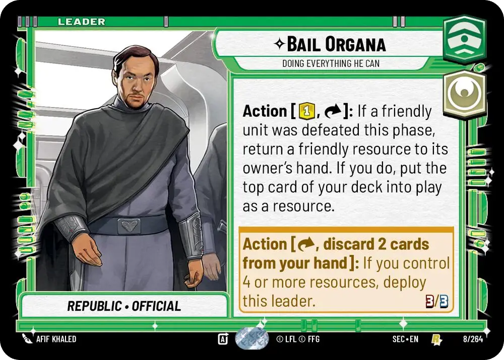 Bail Organa, Doing everything he can