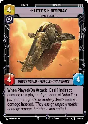 Fett's Firespray, Feared Silhouette