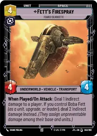 Fett's Firespray, Feared Silhouette