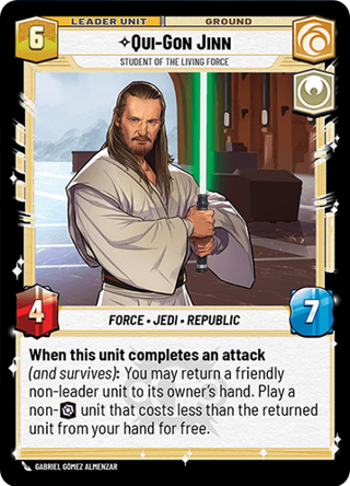 Qui Gon Jinn, Student Of The Living Force Unit
