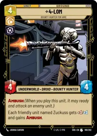 4-L0M, Bounty Hunter for Hire