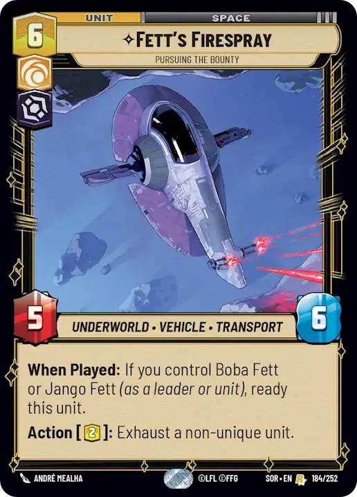 Fett's Firespray, Pursuing the Bounty