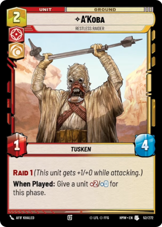 A'koba, Restless Raider