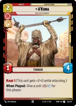 A'koba, Restless Raider