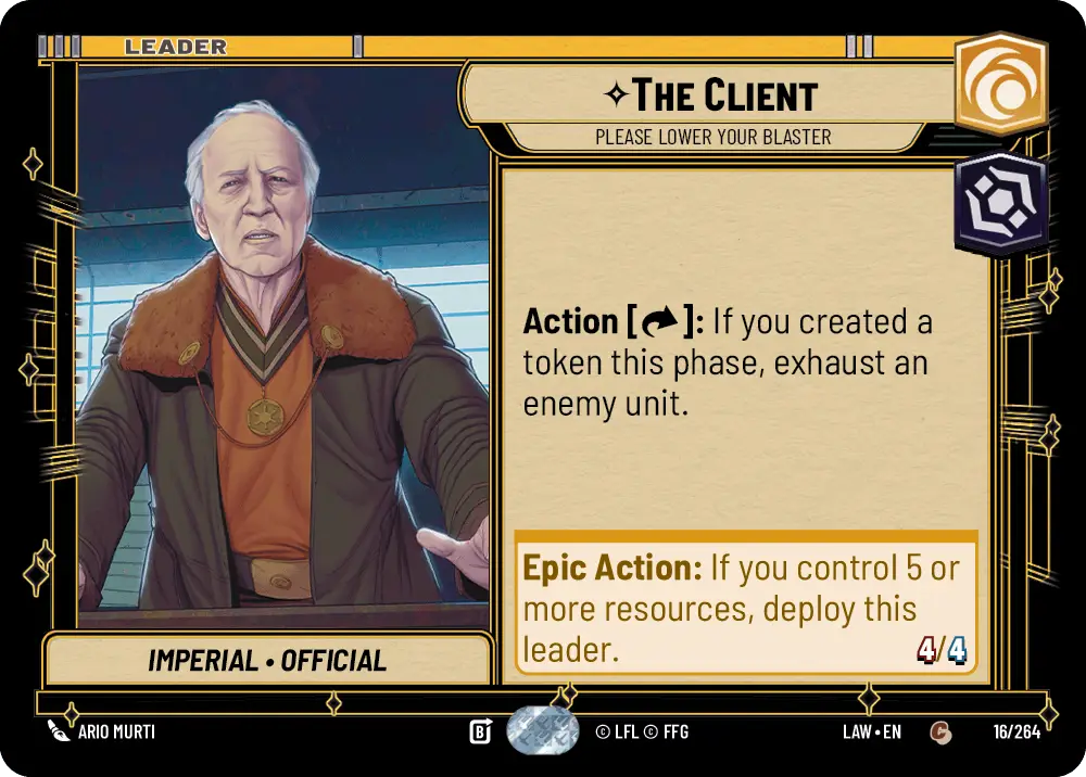 The Client, Please lower your blaster